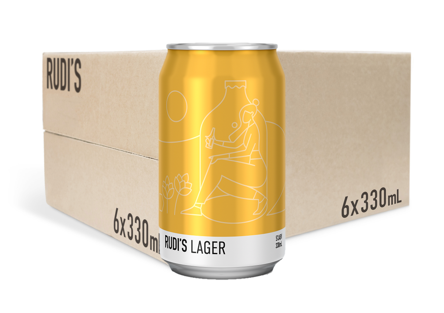 RUDI'S LAGER 330ml SIX PACK